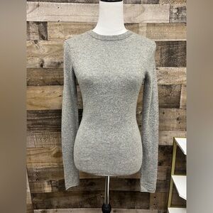 J. Crew 100% Cashmere Crewneck Sweater Rolled Hem & Cuffs